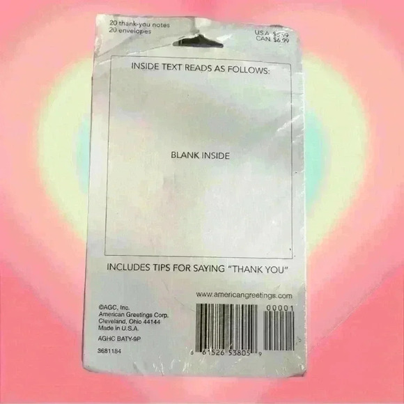 ☀️ 🆕Thank You Baby Gift Cards (3 packs x 20 ) - Picture 3 of 7